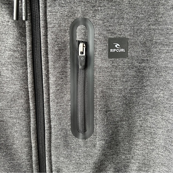 Rip Curl Anti Series Jacket Men's Small Gray Wind & Rain Repellent Full Zip Coat - Picture 4 of 12